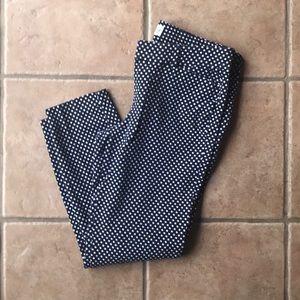 Navy polka dot pixie pants